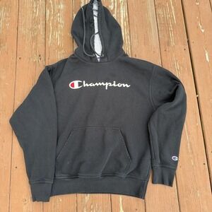 Vintage Champion Hoodie Black